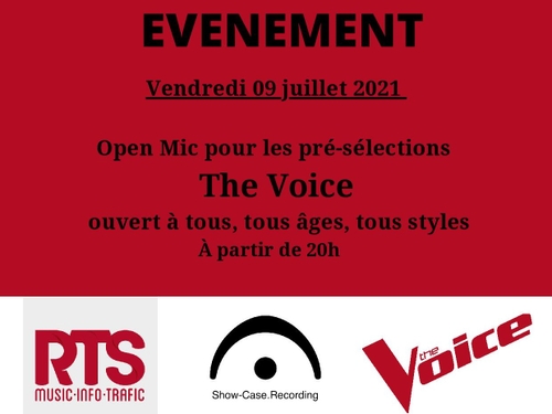 Open Mic pré-sélections The Voice 
